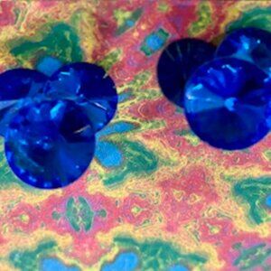 Really Blue Acrylic Vintage Pierced Earrings